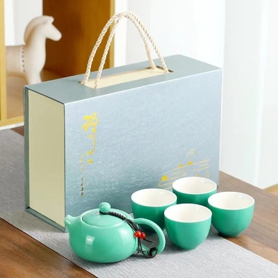 Boîte à cadeaux à main à imprimer en couleurs multiples, ensemble de thé en céramique pour l'agriculture