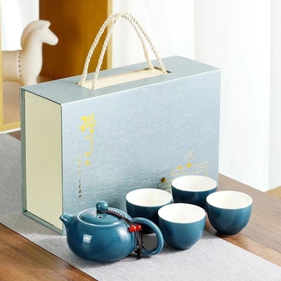 Boîte à cadeaux à main à imprimer en couleurs multiples, ensemble de thé en céramique pour l'agriculture