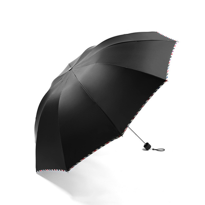 Logo personnalisé cube poignée en bois parapluie pliante d'affaires XN0023 avec 2 couleurs d'impression