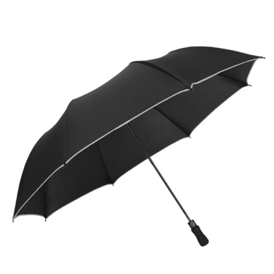 Logo personnalisé cube poignée en bois parapluie pliante d'affaires XN0023 avec 2 couleurs d'impression