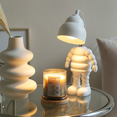 Lampe de table de dessin animé nordique Aromathérapie et artisanat de fusion de cire avec impression couleur