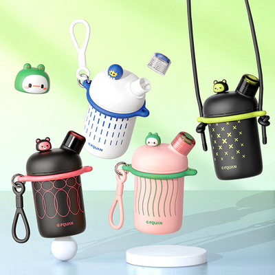 Impression à l'écran de soie Créatif dessin animé Double tasse de boisson douce tasse chaude à main