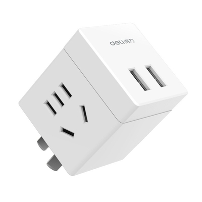 Petite prise sans fil avec 2 trous et 2 ports USB Convertisseur intelligent Logo du client