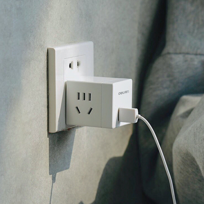 Petite prise sans fil avec 2 trous et 2 ports USB Convertisseur intelligent Logo du client