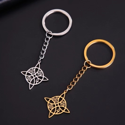 Ensemble cadeau de porte-clés en acier inoxydable pour la fête des mères 2024 Sorcière/Nœud Acrylique 2cm*15cm