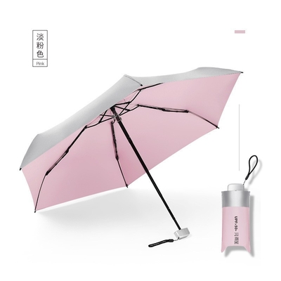 Mini titane argent 50% parapluie à poche pliable cadeau de bien-être pour les employés pour toutes les occasions