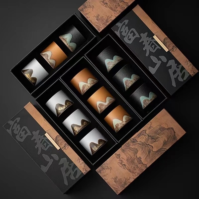 Coupe de thé à logo personnalisable en céramique chinoise rétro pour l'agriculture