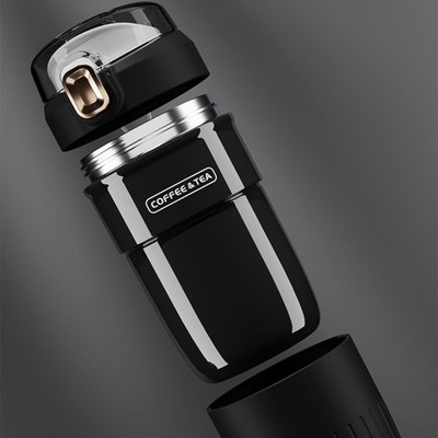 Coupe isolée en acier inoxydable de 480 ml avec boucle de verrouillage