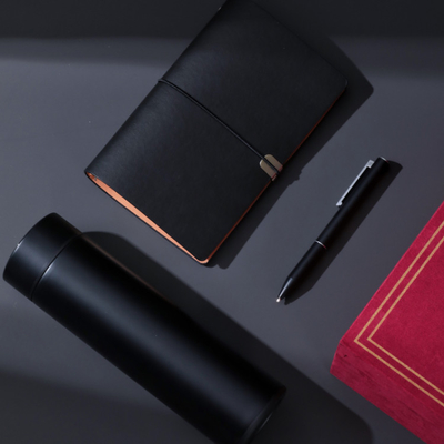 Affichage de la température tasse thermos en chamois rouge Flip Box parfait pour les souvenirs d'affaires