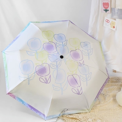 1 Impression en couleur Parapluie en caoutchouc noir Pour les cadeaux de mariage