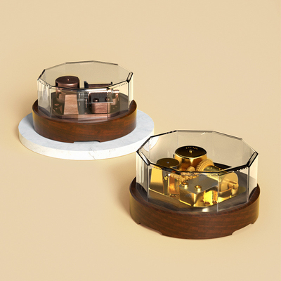 Cadeaux uniques &quot;Merci&quot; Graver une boîte transparente de pieuvre de noyer pour produits de bureau