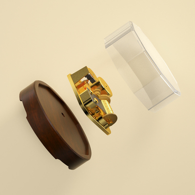 Cadeaux uniques &quot;Merci&quot; Graver une boîte transparente de pieuvre de noyer pour produits de bureau