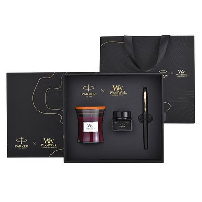 Le stylo à encre en or noir WoodWick Aromathérapie Set cadeau noir pour anniversaire