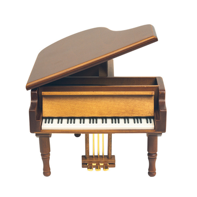 Boîte à musique pour piano en bois imprimée à l'écran de soie Idéal pour les cadeaux de mariage