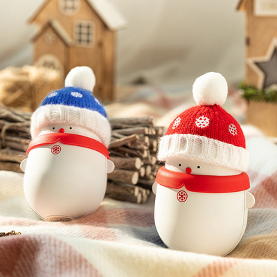 Cadeau de Noël Cartoon Mini Portable Trésor à neige Trésor à main chaude 2 en 1 Power Bank