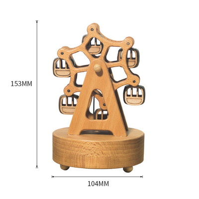 Boîte en bois de bonheur roue de fer de huit tons Boîte créative en érable avec impression UV