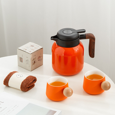 Ensemble cadeau de présentation personnalisé Thé à la céramique 2 tasses serviette de thé 6 morceaux de thé blanc