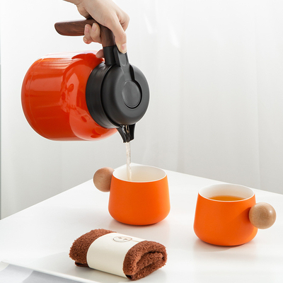 Ensemble cadeau de présentation personnalisé Thé à la céramique 2 tasses serviette de thé 6 morceaux de thé blanc