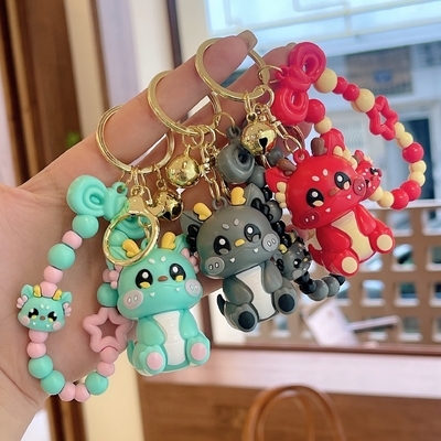 3.5cm*5cm PVC Dragon Keychain mignon petit cadeau pour sac à dos Chaîne suspendue inclus
