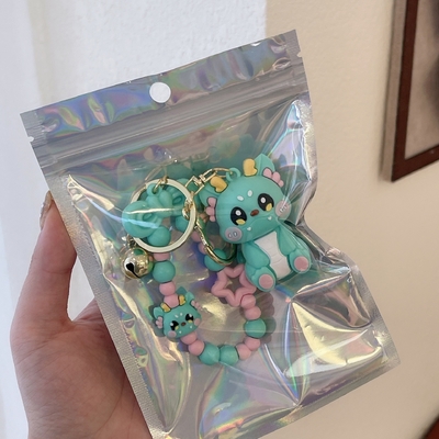 3.5cm*5cm PVC Dragon Keychain mignon petit cadeau pour sac à dos Chaîne suspendue inclus