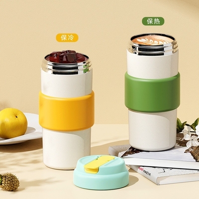 1 Impression graphique couleur créative en contraste couleur isolation tasse pour le café portable
