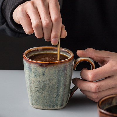Journée du Père Rétrospective transformation four Peint à la main tasse de café en céramique pour le cadeau de bureau