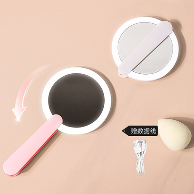 Un magnifique miroir de maquillage LED portable pliable avec impression UV