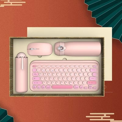 Petit fruit frais vert clavier sans fil souris température verre parapluie ensemble parfait