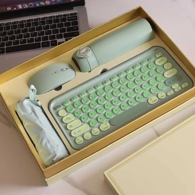 Petit fruit frais vert clavier sans fil souris température verre parapluie ensemble parfait