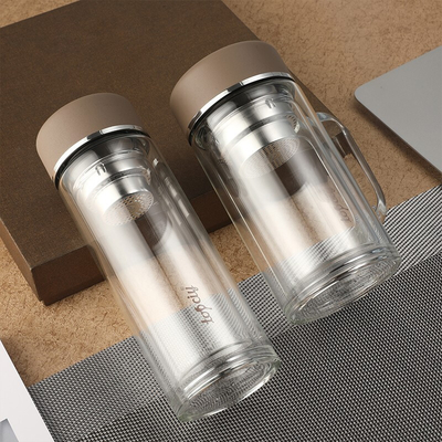 Impression de logo personnalisé tasse en verre pratique pour les conférences et activités de bureau