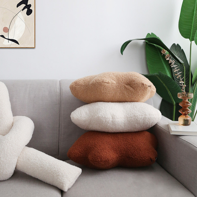 Impression par écran de soie Cercle géométrique Accessoire de soutien-tête en velours pour le fitness et le bien-être