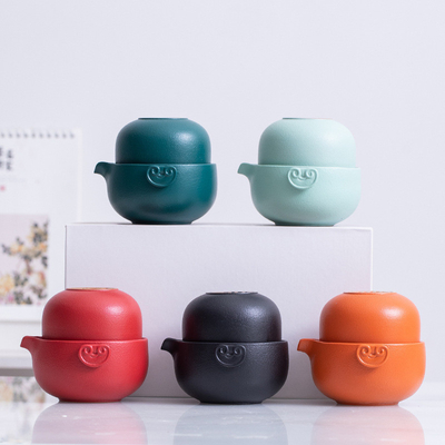Fulu Ruyi KuaiKe Set de tasses de thé en céramique grossière pour les scénarios d'utilisation des hôtels et des centres de villégiature