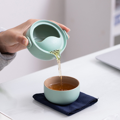 Fulu Ruyi KuaiKe Set de tasses de thé en céramique grossière pour les scénarios d'utilisation des hôtels et des centres de villégiature