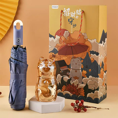 Techniques d'impression UV Zhaocai Cat Guardian Coupe de parapluie pour les voyageurs d'affaires