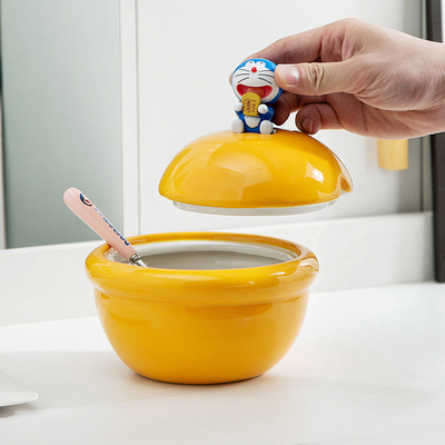 Cuvette de nouilles en céramique résistante aux températures élevées avec des techniques d'impression sur écran de soie
