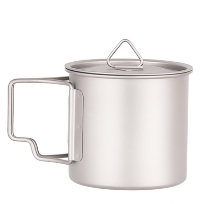Coupe en titane portable imprimée sur écran de soie 350 ml pour le camping et les activités de plein air
