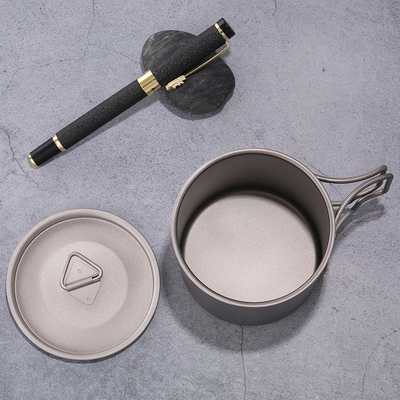 Coupe en titane portable imprimée sur écran de soie 350 ml pour le camping et les activités de plein air