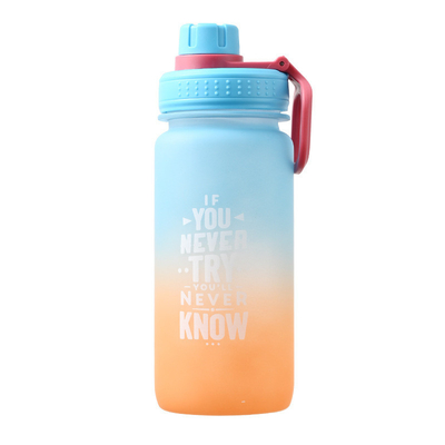 Gradient d'impression UV Pot d'espace gelé Bouteille d'eau de sport en plastique pour les activités
