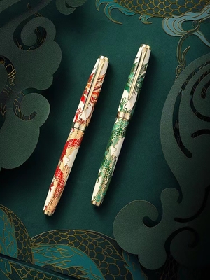 Hero 100 Pen 14K Gold Pen l'année de la collection commémorative Loong Logo personnalisé