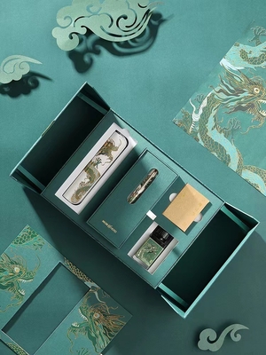 Hero 100 Pen 14K Gold Pen l'année de la collection commémorative Loong Logo personnalisé