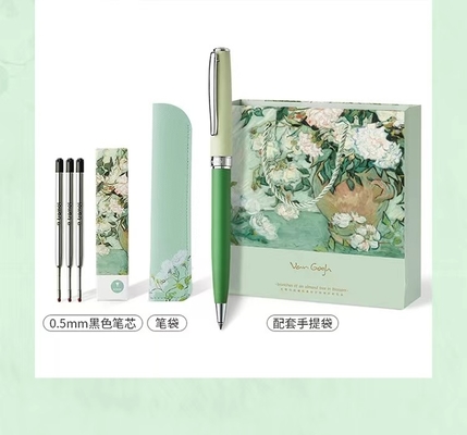Logo personnalisé stylo blanc rose perle stylo de signature pour un bureau haut de gamme et neutre