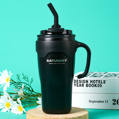 Cadeau d'activité de tasse à café à double boisson portable de grande capacité à haute valeur esthétique