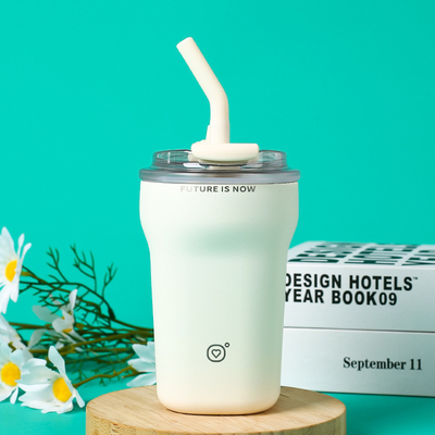 Cadeau d'activité de tasse à café à double boisson portable de grande capacité à haute valeur esthétique