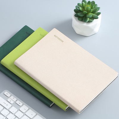 Petit carnet en papier peau douce PU fraîche en couleur simple solide pour cadeau de bureau