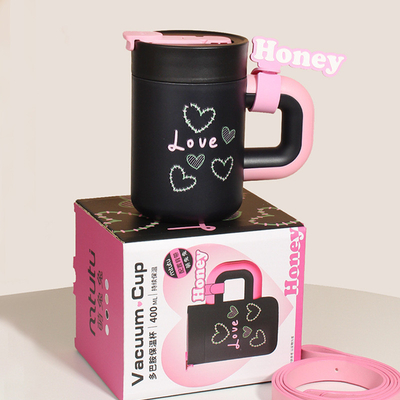 Portable et mignon tasse à eau de paille en acier inoxydable isolée idéal pour toute activité
