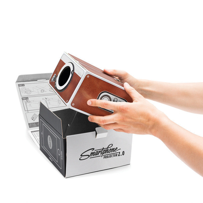 Installation facile Projecteur pour smartphone 2.0 sans électricité Idéal pour les événements Logo du client