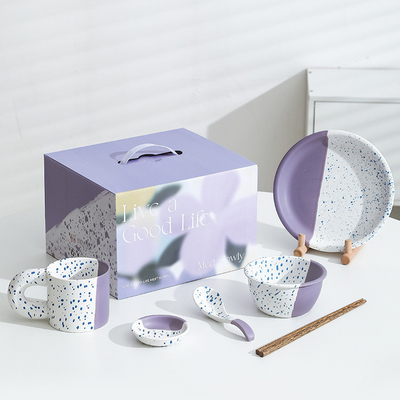 Produits de bureau Romantic Star River Ceramic Tableware Set cadeau pour une personne Design esthétique élevé