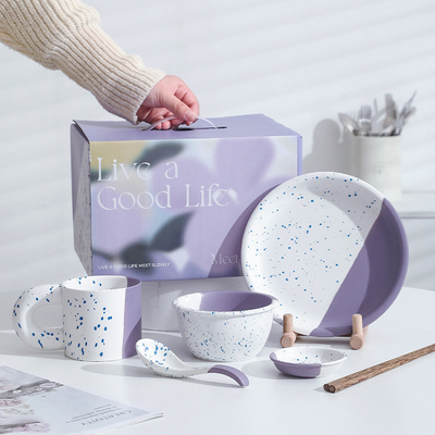 Produits de bureau Romantic Star River Ceramic Tableware Set cadeau pour une personne Design esthétique élevé