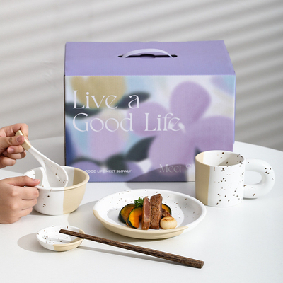 Produits de bureau Romantic Star River Ceramic Tableware Set cadeau pour une personne Design esthétique élevé