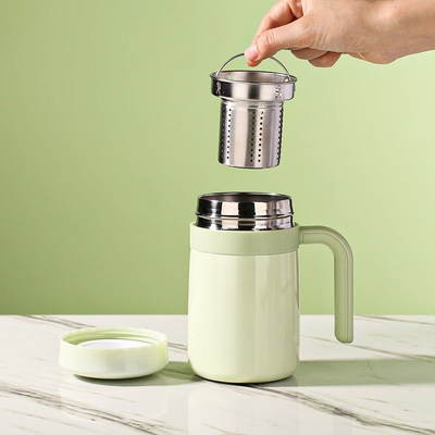 Écrans de soie imprimés séparation du thé et de l'eau tasse isolée 500 ml occasion de la Saint-Valentin